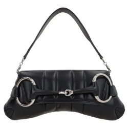 Miglior Prezzo Qualità superiore replica a tracolla piccola Gucci Horsebit Chain 764339 Nera Replica