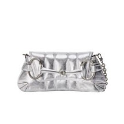 Miglior Prezzo Borsa a tracolla piccola Gucci Horsebit Chain 764339 Argento Replica