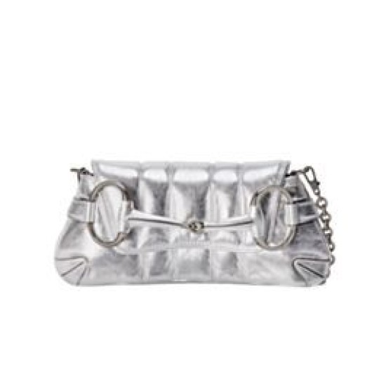 Miglior Prezzo Borsa a tracolla piccola Gucci Horsebit Chain 764339 Argento Replica