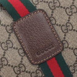 Miglior Prezzo Gucci Borsone Grande Con Web 758664 Caffè Scuro Replica