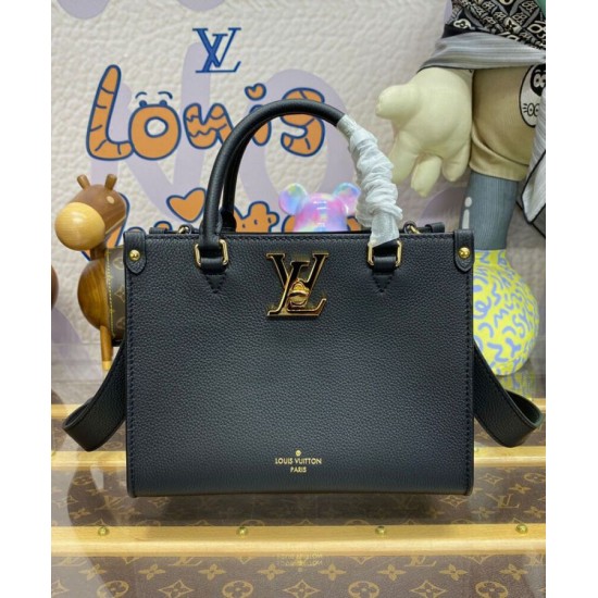 Miglior Prezzo Bora Pari all'originale replica tote Louis Vuitton Lock & Go M22311 Nera Replica