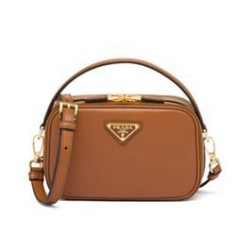 Miglior Prezzo Prada Odette Miniborsa in pelle 1BH203 Caffè Replica