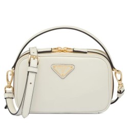 Miglior Prezzo Imitazione Prada Odette Miniborsa in pelle 1BH203 Crema Replica
