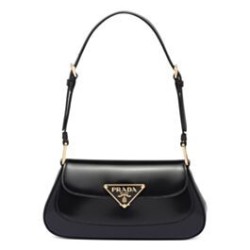 Miglior Prezzo Imitazione Borse Replica Alta Qualità a tracolla Prada in pelle spazzolata 1BD345 Nera 