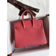 Hermes Birkin 25 Retourne Borsa fatta a mano Rossetto rosa Clemence
