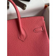 Hermes Birkin 25 Retourne Borsa fatta a mano Rossetto rosa Clemence
