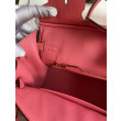 Hermes Birkin 25 Retourne Borsa fatta a mano Rossetto rosa Clemence