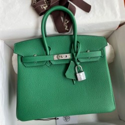Miglior Prezzo Borsa Hermes Birkin 25 Retourne Clemence grigio perla Replica
