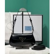 Imitazione Borse Replica Alta Qualità a tracolla Prada in pelle spazzolata 1BD345 Nera