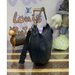 LV Baia MM M22823 Accattivante borsa a mezzaluna nera