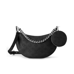 LV Baia PM M22819 Accattivante borsa a mezzaluna nera