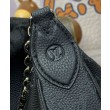 LV Baia PM M22819 Accattivante borsa a mezzaluna nera