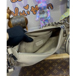 LV Baia PM M22820 Accattivante borsa a mezzaluna albicocca
