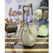 LV Baia PM M22820 Accattivante borsa a mezzaluna albicocca