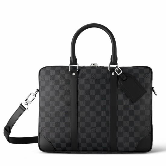 LV Porte-Documents Voyage PM in tela Damier Graphite N40445