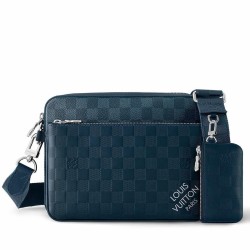 Borse Firmate Replica a tracolla Louis Vuitton Trio in pelle Damier Infini N40438