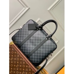 LV Porte-Documents Voyage PM in tela Damier Graphite N40445