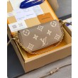 Qualità superiore replica Portafoglio LV con catena Borsa Ivy M82211 Grigio