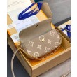 Qualità superiore replica Portafoglio LV con catena Borsa Ivy M82211 Grigio