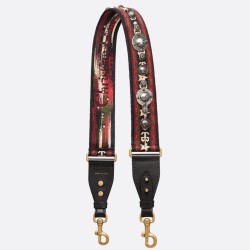 falso Cinturino Dior Canvas di ispirazione bohémien rosso