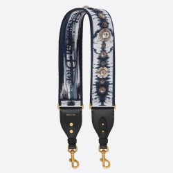 Miglior Prezzo falso Tracolla Dior con ricamo Tie Dior multicolore blu Replica