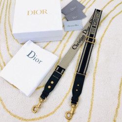Tracolla regolabile con ricamo Dior Nera