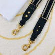 Tracolla regolabile con ricamo Dior Nera Tracolla regolabile con ricamo Dior Nera