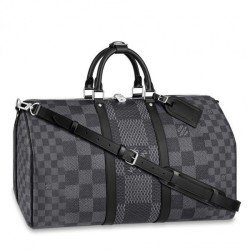 Replica Keepall Bandouliere 50 Damier Graphite 3D N50016 Griffate