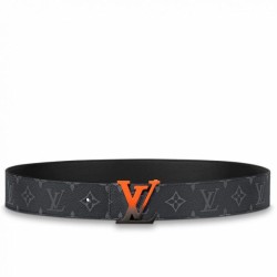 Replica Spray Louis Vuitton 40mm Cintura reversibile Monogram Eclipse M0331V Griffate
