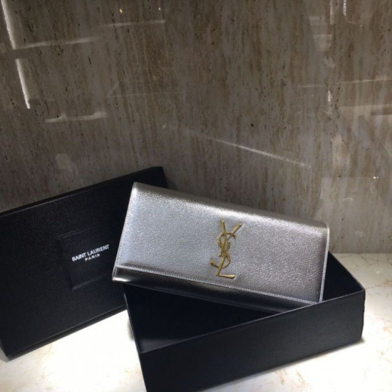 Clutch YSL Saint Laurent Classic Argento Clutch YSL Saint Laurent Classic Argento