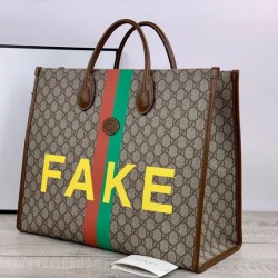 Borsa tote grande con stampa 630353 marrone Dupe Perfetta Cloni Firmate Borsa tote grande con stampa 630353 marrone imitazioni