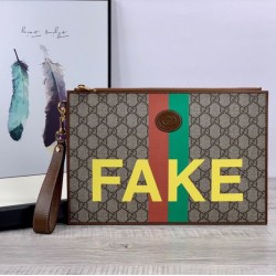 Cloni Firmate Pochette con stampa 'Fake / Not' 636171 imitazioni