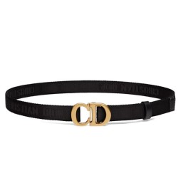 Cloni Firmate Alta gamma replica Cintura in nylon a sella da donna Christian Dior nera imitazioni