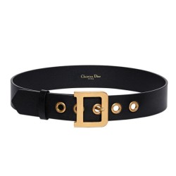 Cloni Firmate Cintura in pelle di vitello Diorquake Christian Dior da donna nera imitazioni
