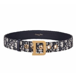 Cloni Firmate Qualità superiore replica Cintura Christian Dior Diorquake Dior Oblique da donna blu scuro imitazioni