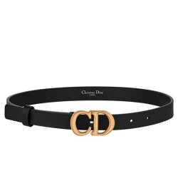 Cloni Firmate Qualità superiore replica Cintura in pelle di vitello Saddle Christian Dior Nera imitazioni