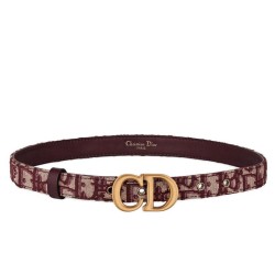 Cloni Firmate Pari all'originale replica Cintura Christian Dior Saddle Dior Oblique Rossa imitazioni