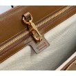 Borsa tote grande con stampa 630353 marrone