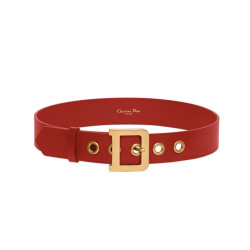 Cintura Christian Dior da donna in pelle di vitello Diorquake rossa