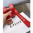Cintura Christian Dior da donna in pelle di vitello Diorquake rossa Cintura Christian Dior da donna in pelle di vitello Diorquake rossa