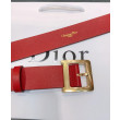 Cintura Christian Dior da donna in pelle di vitello Diorquake rossa Cintura Christian Dior da donna in pelle di vitello Diorquake rossa