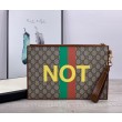 Pochette con stampa 'Fake / Not' 636171