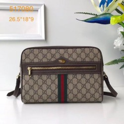 Replica Alta Qualità Borsa  1:1 a spalla piccola Ophidia GG Supreme 517080 Marrone