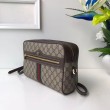 Borsa Replica 1:1 a spalla piccola Ophidia GG Supreme 517080 Marrone