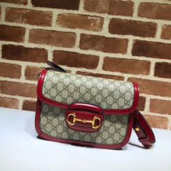 Borsa a spalla piccola 1955 Horsebit 602204 rossa
