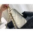 Bora Pari all'originale replica Large 19 in lana tweed con patta AS1162 AS1160 Beige