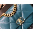 Borsa Large 19 in lana tweed con patta AS1162 AS1160 Blu