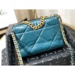 Borsa Large 19 in lana tweed con patta AS1162 AS1160 Blu