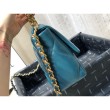 Borsa Large 19 in lana tweed con patta AS1162 AS1160 Blu