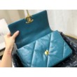 Borsa Large 19 in lana tweed con patta AS1162 AS1160 Blu